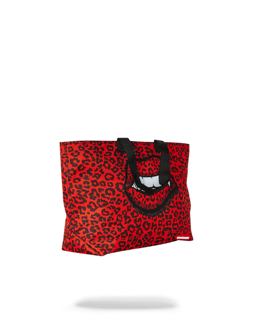 RED LEOPARD LIPS TOTE