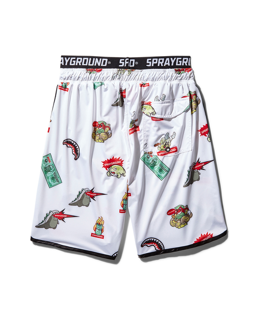 PATCH ALL-IN CORTO SWIM TRUNKS (WHITE)