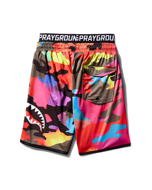 KIDS CAMOBURST SWIM TRUNKS
